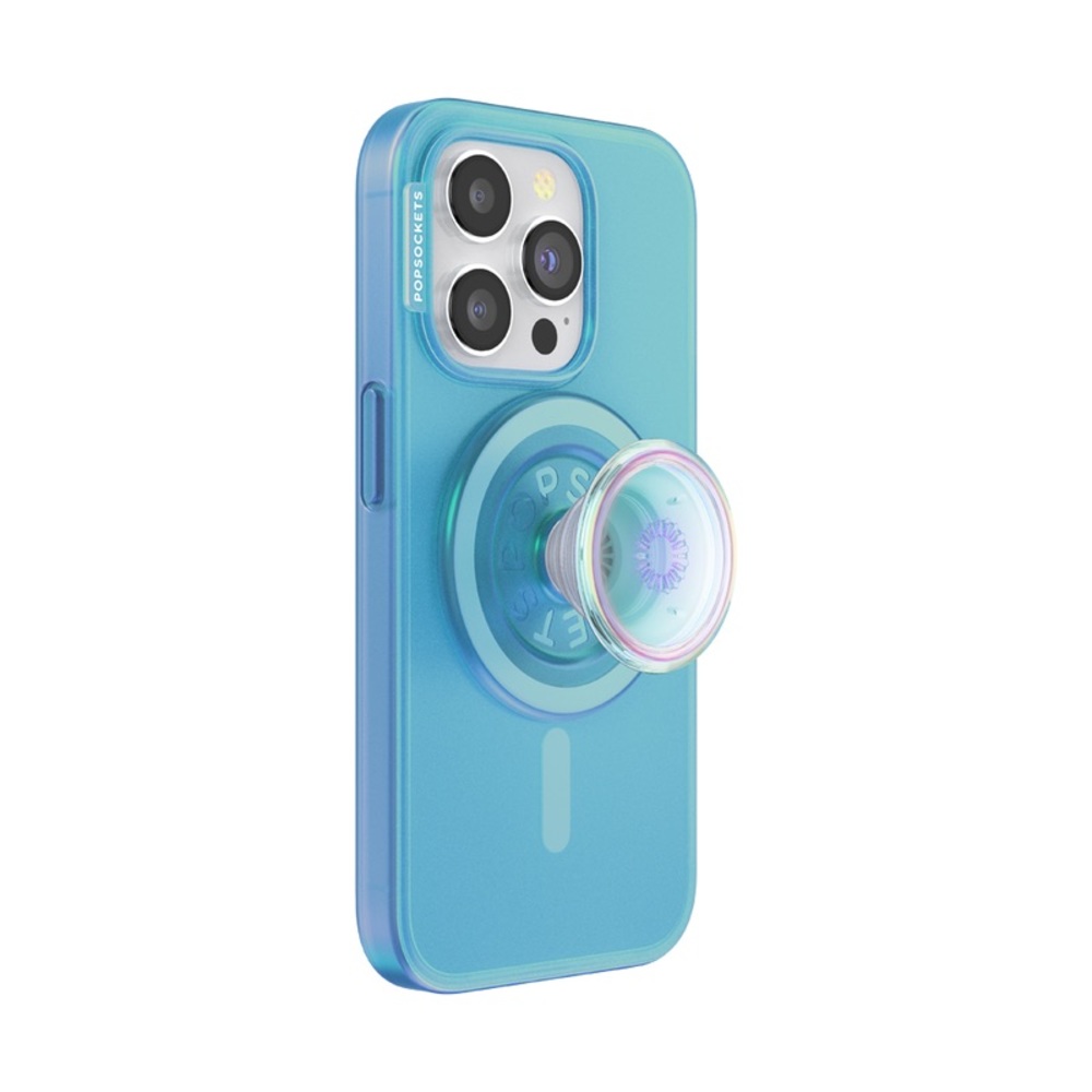 PopSocket MagSafe case for iPhone 15 pro- blue opalescent